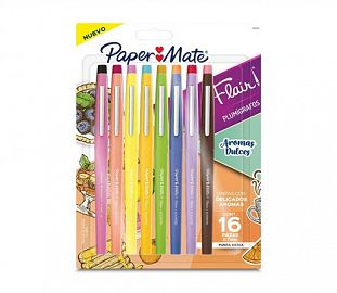 MARCADOR AL AGUA PAPERMATE FLAIR PERFUMADO BL X16